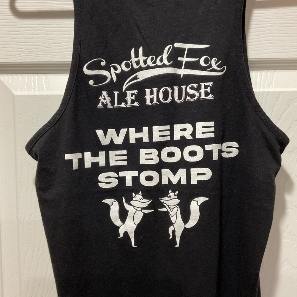 Spotted Fox Ale House Black Tank Top NWOT Country Boots Stomp - Picture 4 of 9